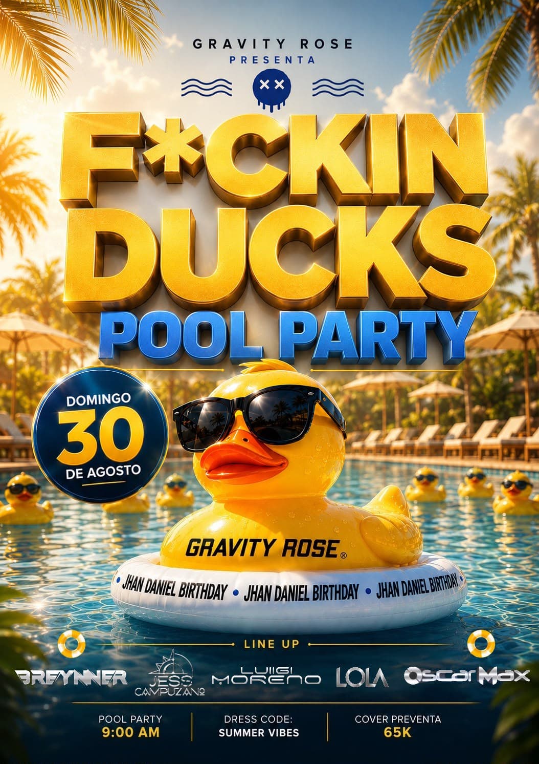 Flyer oficial de F*CKIN DUCKS