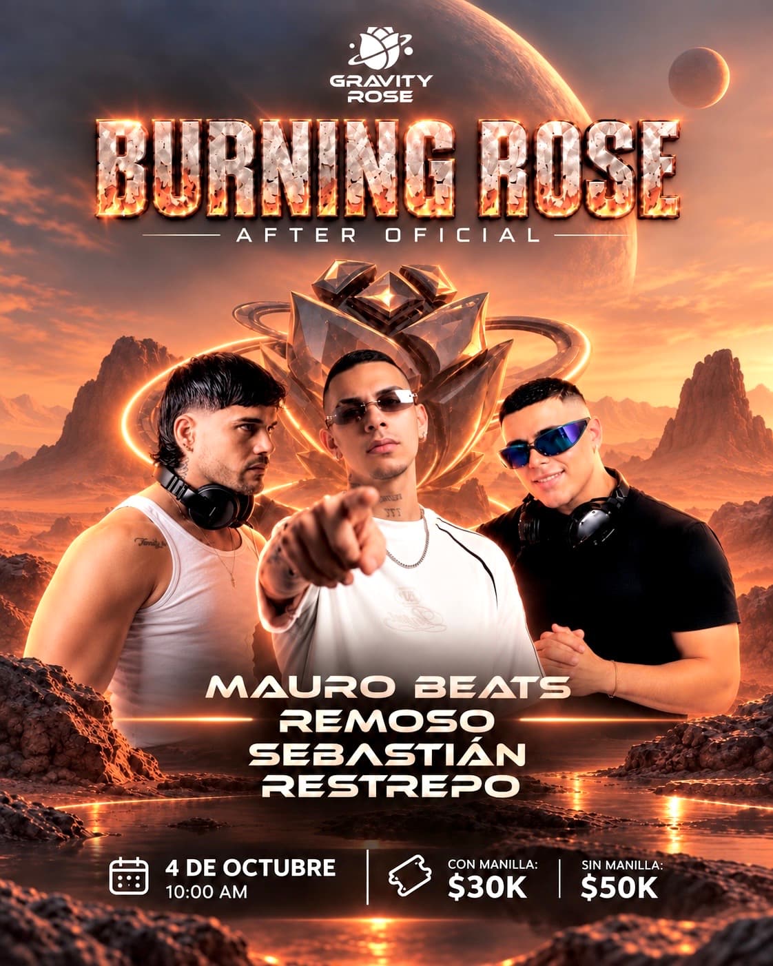 Flyer oficial de AFTER BURNING ROSE